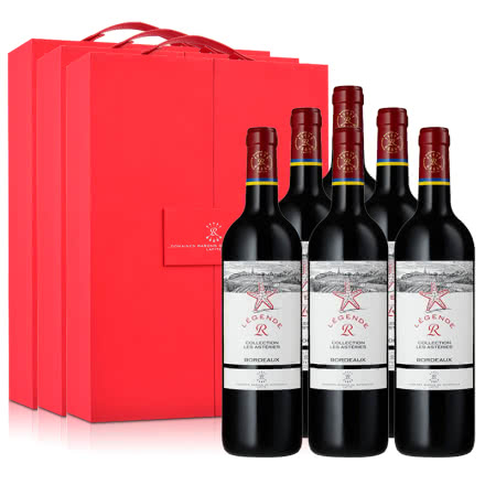 法国传奇源自拉菲罗斯柴尔德经典海星红葡萄酒750ml*6+DBR 通用礼盒*3