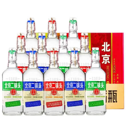 42°北京永丰牌二锅头出口型小方瓶500ml*12瓶装白酒整箱