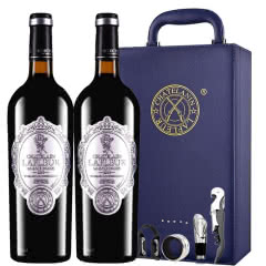 法国进口红酒拉斐干红葡萄酒天使酒园银标双支蓝色礼盒装750ml*2瓶