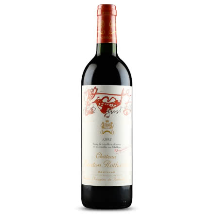 1995年 木桐酒庄干红葡萄酒 木桐正牌 法国原瓶进口红酒 单支 750ml