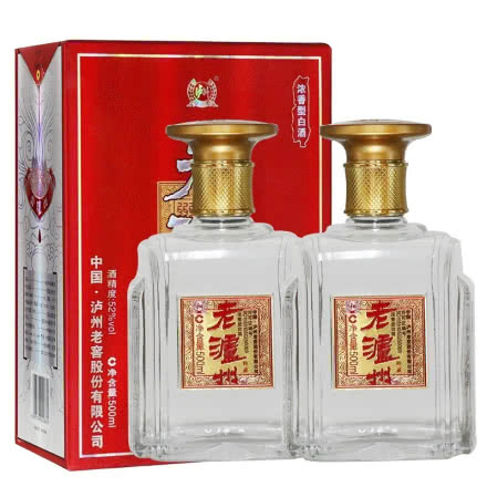 52°泸州老窖 老泸州绵藏 浓香型白酒 双支装500ml*2