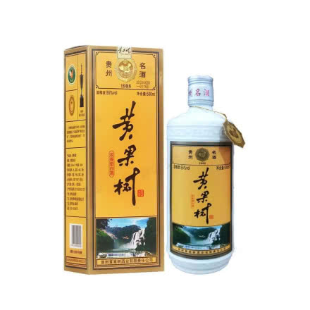 贵州名酒 黄果树1988银质奖55度浓香型白酒500ml单瓶装