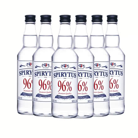 生命之水Spirytus洋酒 波兰96度伏特加 进口高度烈酒 500ml 整箱6瓶装