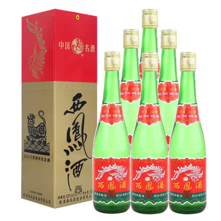 西凤酒 55度 绿瓶 西凤 虎年生肖纪念酒 盒装 凤香型 500mlx6瓶
