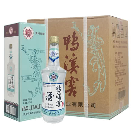 鸭溪窖酒 54度 飞天仙女盒 玻璃瓶 经典 复古版 浓香型 2023年 500mlx6瓶