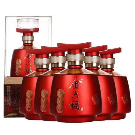 金六福金樽藏品 50.8度兼香型白酒纯粮食酿造整箱500ML*6瓶