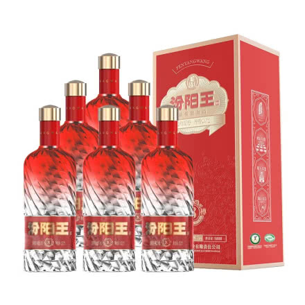 汾阳王晶樽水晶8红色 杏花村核心产区 42度清香型白酒 500ml*6瓶整箱