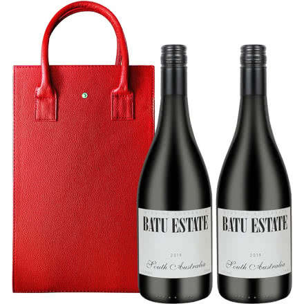 澳大利亚原瓶进口红酒 巴图赤霞珠干红葡萄酒750ml*2送礼袋